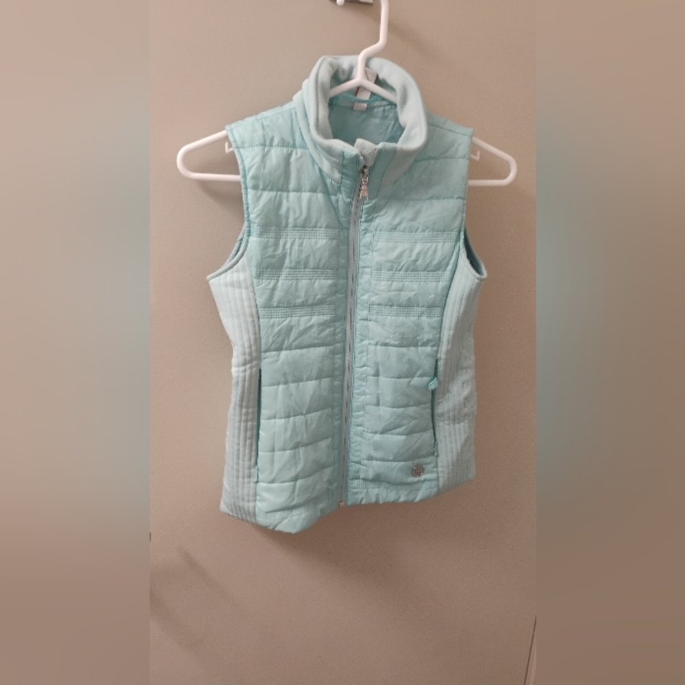 Poivre Blanc Girls Light Blue Puffer Vest Sz 10
